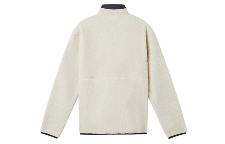 New Balance Men's New Balance Stand Collar Splicing Lamb's Wool Jacket White MDA3N511-CRE