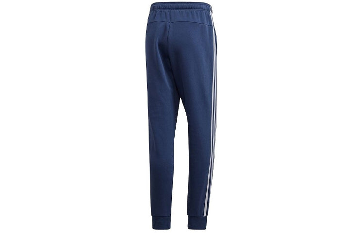 adidas Classic Logo Printing Drawstring Sports Pants Blue FM6276