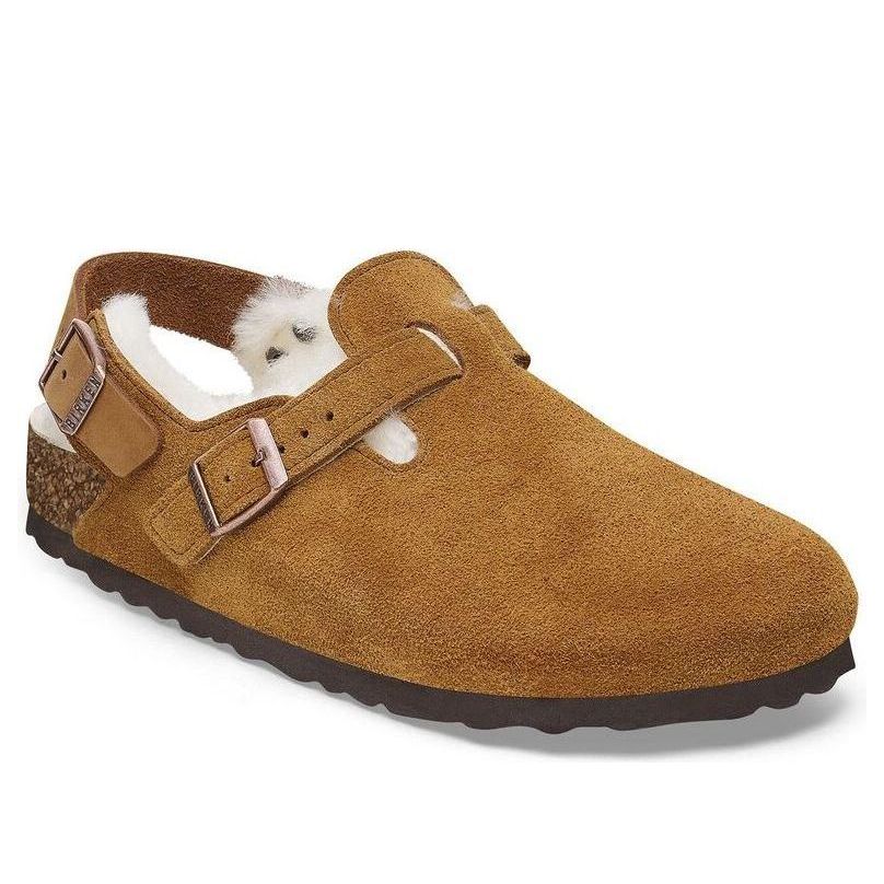 Birkenstock Tokio Inside Shearling Suede 'Regular Brown' 1028374