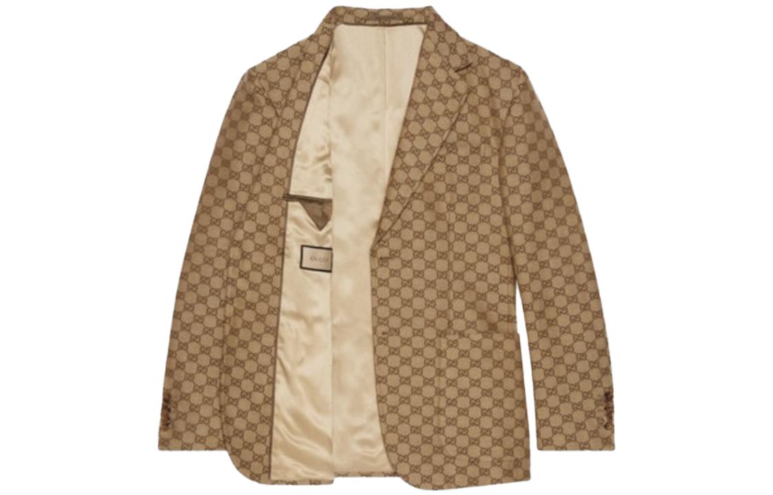 Gucci GG Supreme Linen Formal Jacket 'Beige Ebony' 742607-ZAM7G-2580