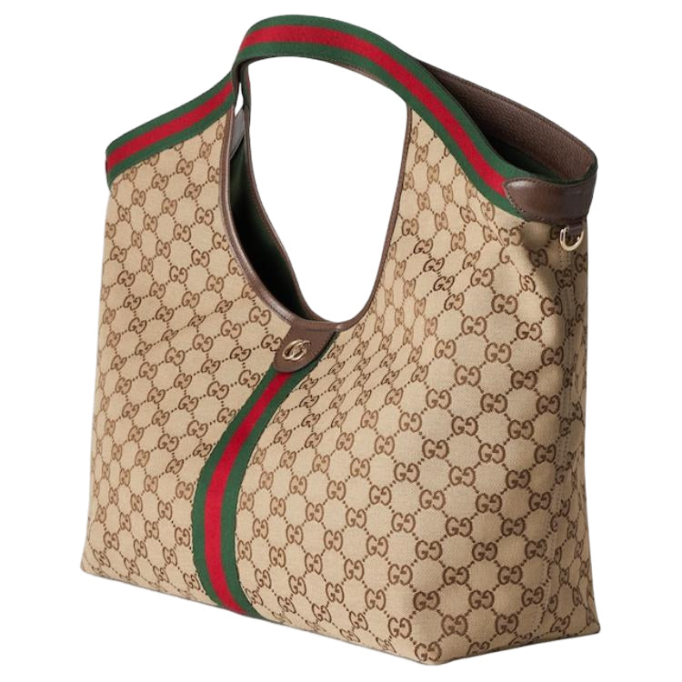(WMNS) Gucci Giglio Large Tote Bag 'Beige Dark Brown' 853971-FAFFP-2547
