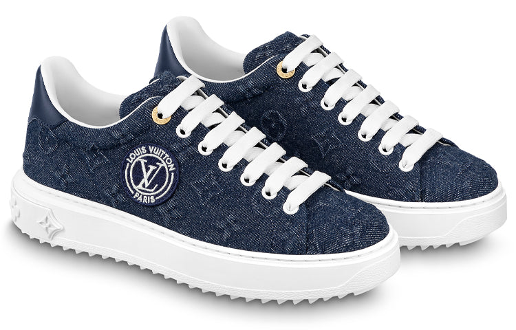 (WMNS) LOUIS VUITTON Time Out Sneakers 'Blue Denim Mesh' 1AADME
