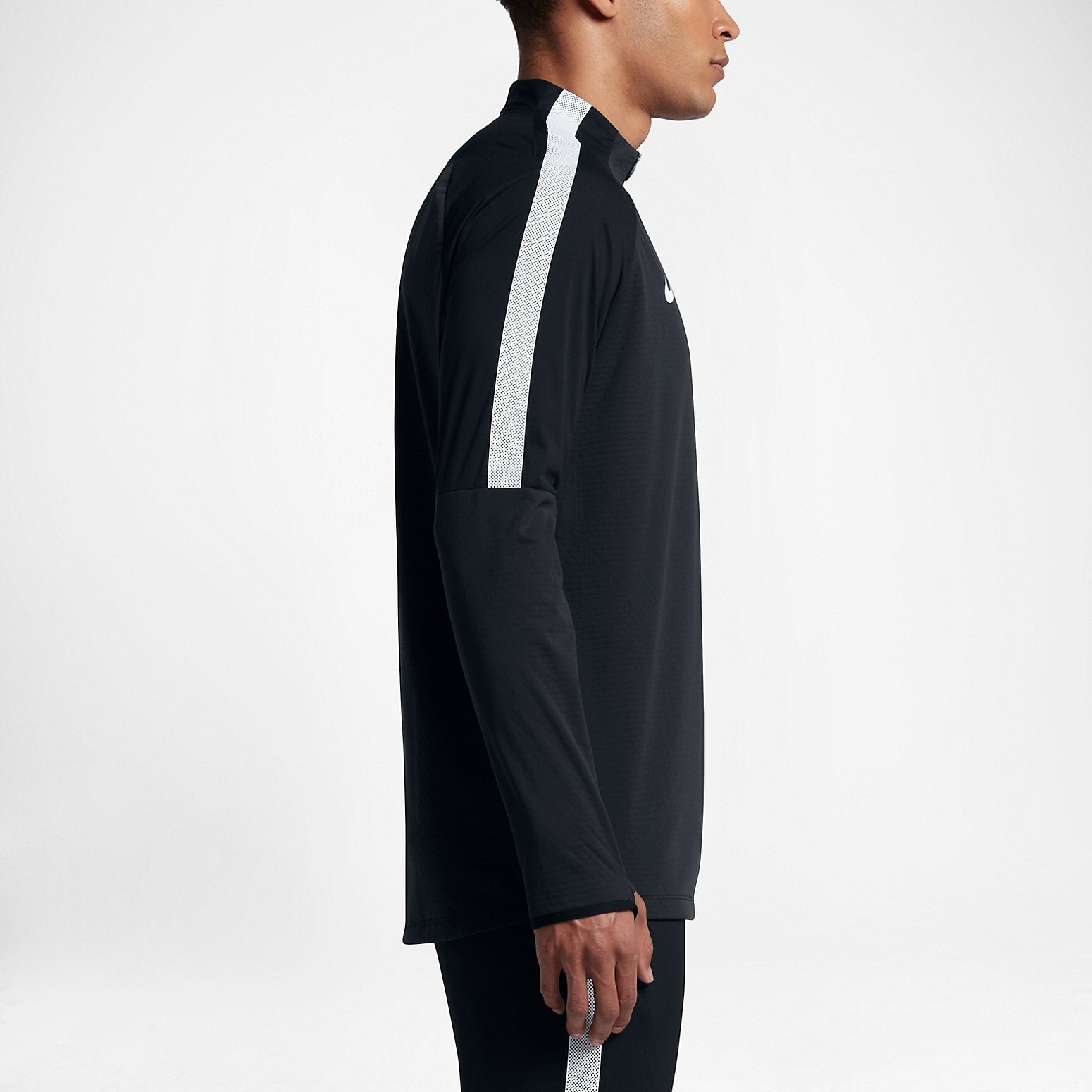 Nike Contrasting Colors High Collar Half Zipper Long Sleeves Hoodie 'Black' 807029-013