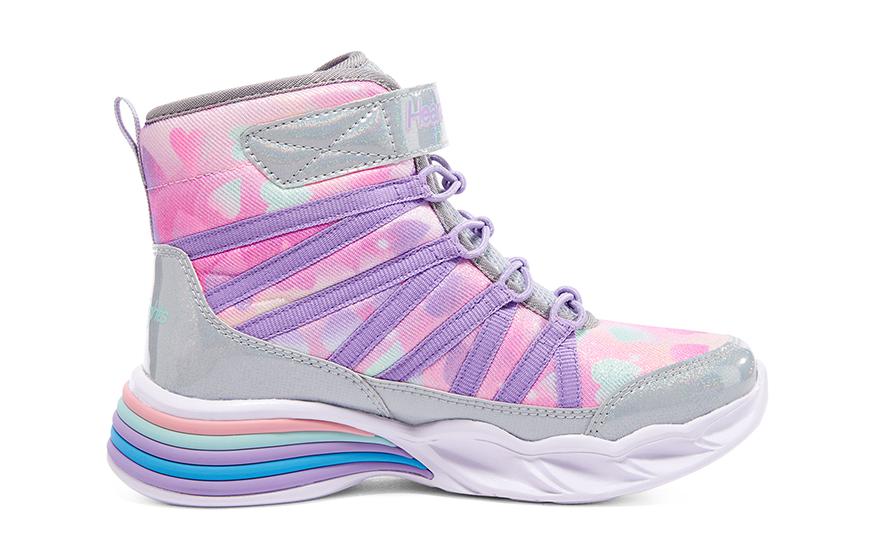 (GS) Skechers Sweetheart Lights 'Pink Purple Grey' 302667L-SMLT