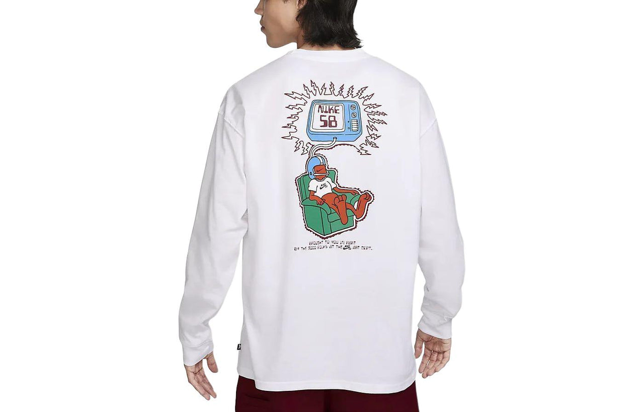 Nike SB Max90 Graphic Long Sleeve T-Shirt Asia Sizing 'White' FQ3714-100
