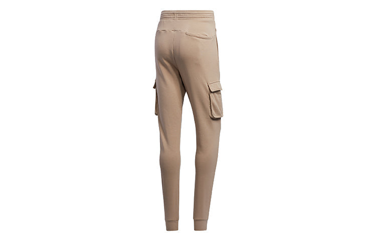 adidas originals Embossed Pant Cargo Pocket Bundle Feet Casual Sports Pants Khaki Brown GT7286