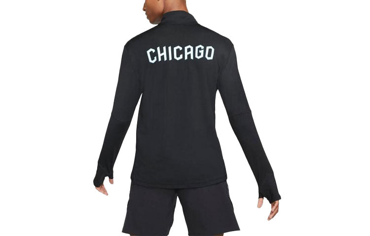 Nike Athleisure Casual Sports Running Gym Long Sleeves Jacket Black CK0763-010