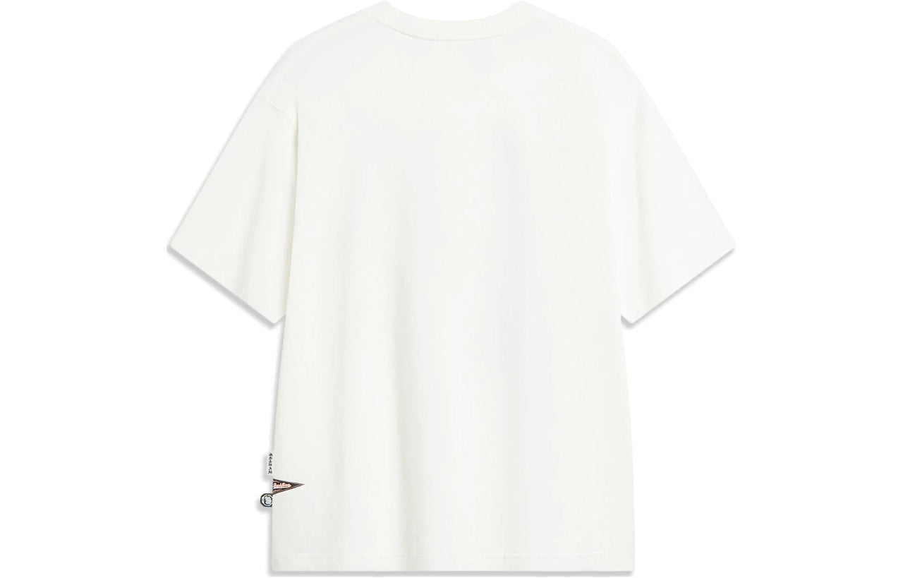 Li-Ning Hoops Cartoon Graphic T-shirt 'White' AHST519-1