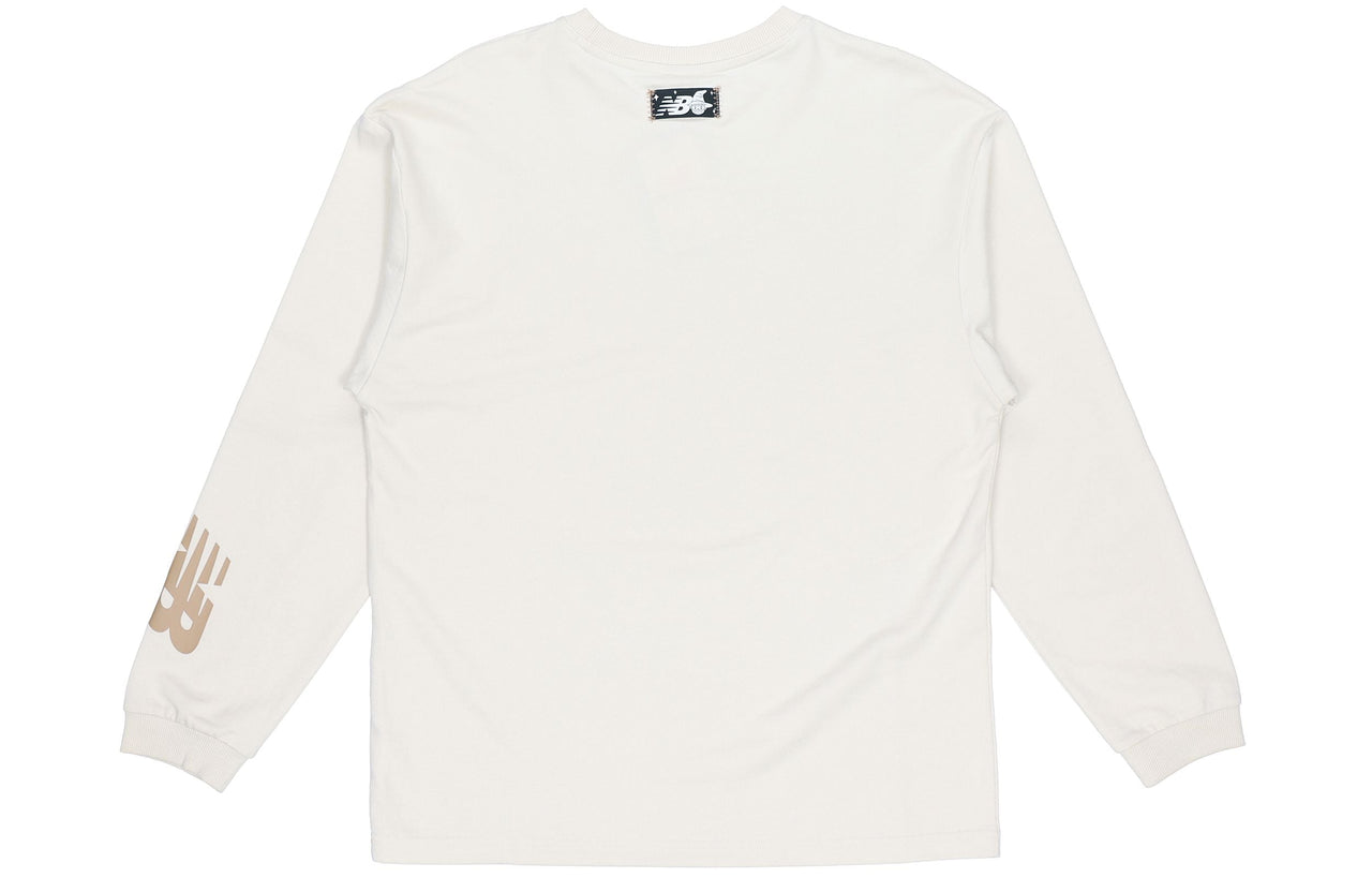 (WMNS) New Balance x Tyakasha Graphic Print Sweatshirt 'White' AMT04390-BE