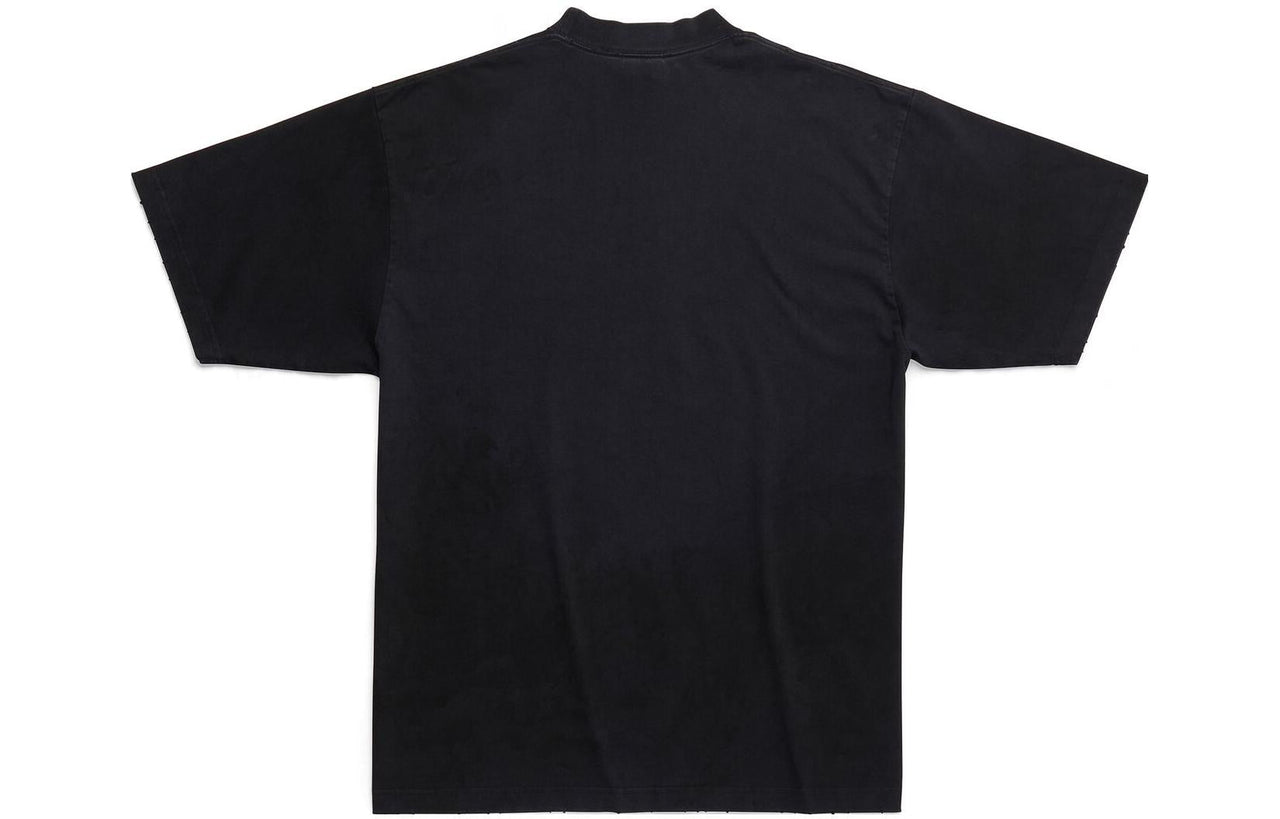 Balenciaga Est. 1917 Crest Logo T-shirt 'Black' 739784TOVK11055
