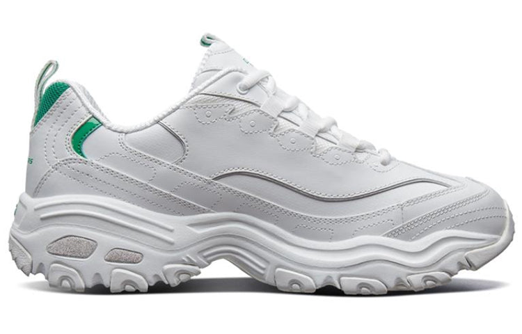 Skechers D'lites 1.0 Running Shoes White/Green 52676-WGR