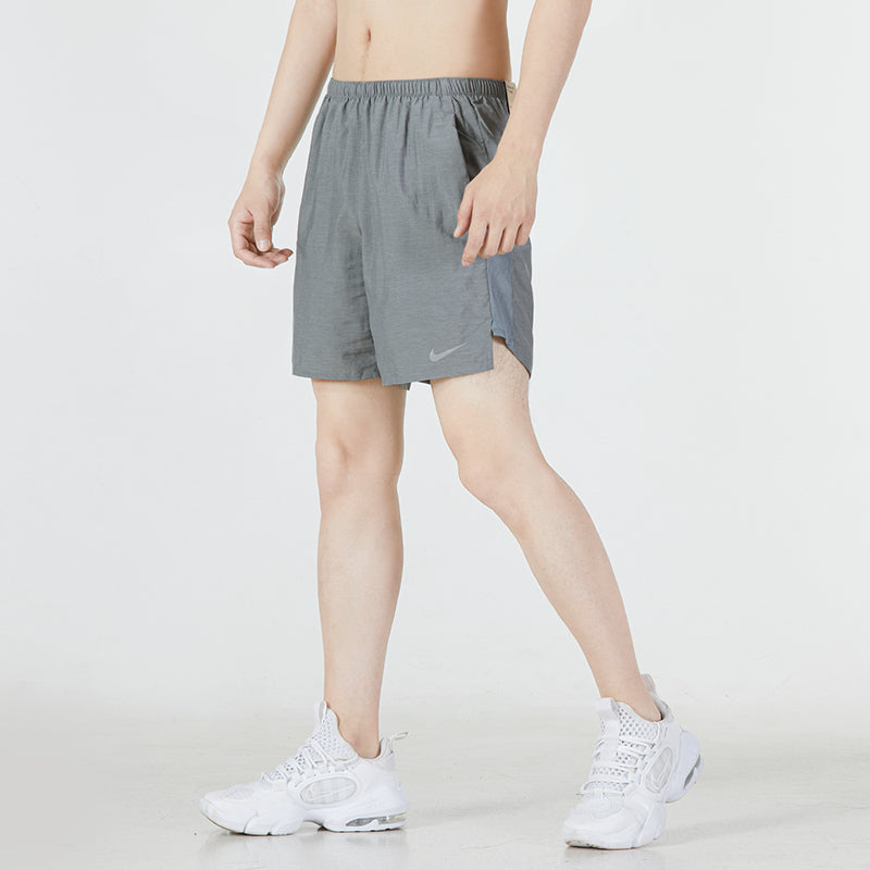 Men's Nike Solid Color Logo Athleisure Casual Sports Woven Shorts Gray CZ9069-084
