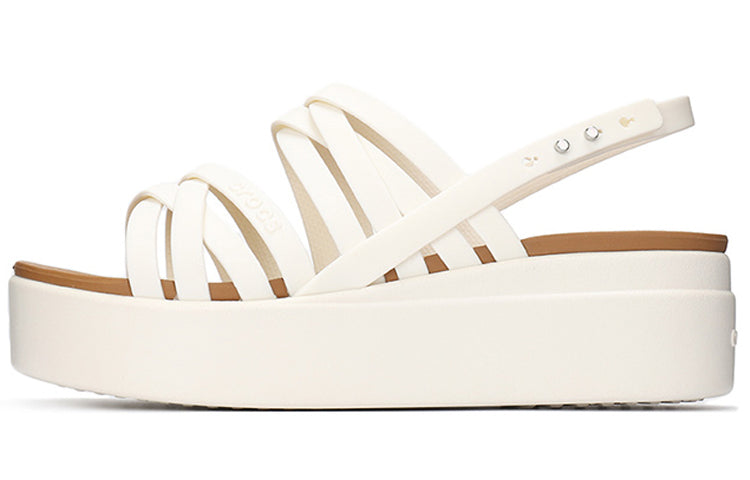 (WMNS) Crocs Brooklyn Strappy White Sandals 206751-159