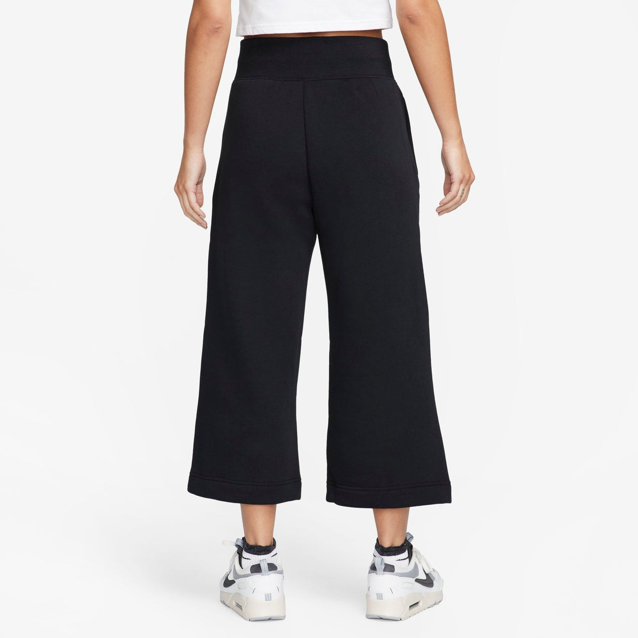 (WMNS) Nike Phoenix Fleece High-Waisted Cropped Sweatpants 'Black' FB8417-010