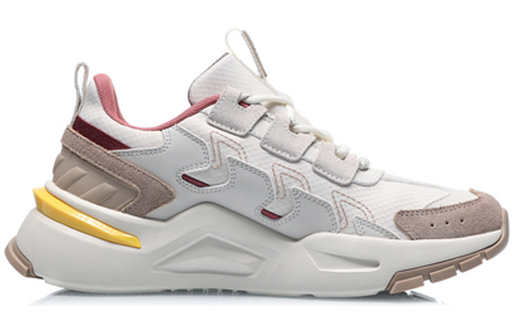 (WMNS) Li-Ning Sport Leisure 'White Khaki Yellow' AGCQ384-3