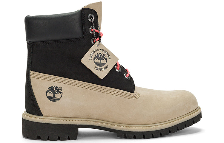 Timberland Premium 6 Inch Waterproof Boots 'Black Regenerative Leather Brown' A5RE4W