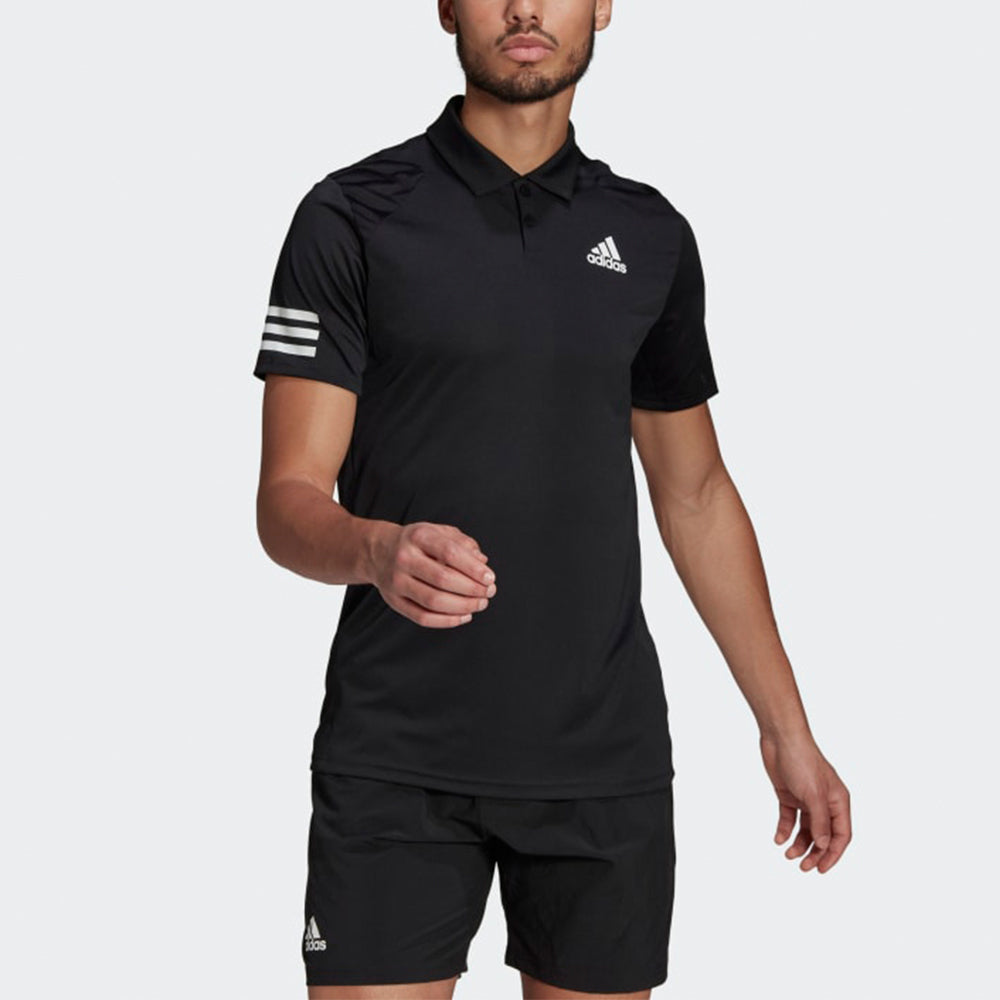 adidas Tennis Club 3-Stripes Polo Shirt Black GL5421