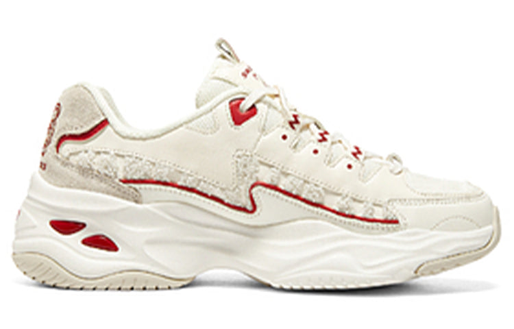 (WMNS) Skechers D'Lites 'White Red' 896069-WRD