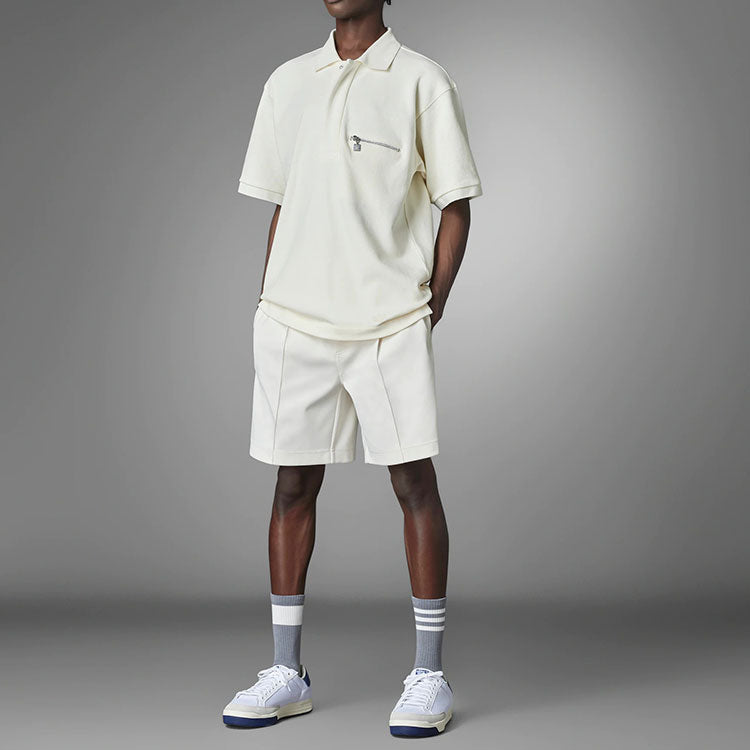 adidas Blue Version Tie-Break Polo Shirt 'Beige' HM2347