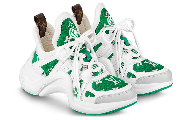 (WMNS) LOUIS VUITTON LV Archlight Sneakers 'White with Green Monogram' 1AACSU