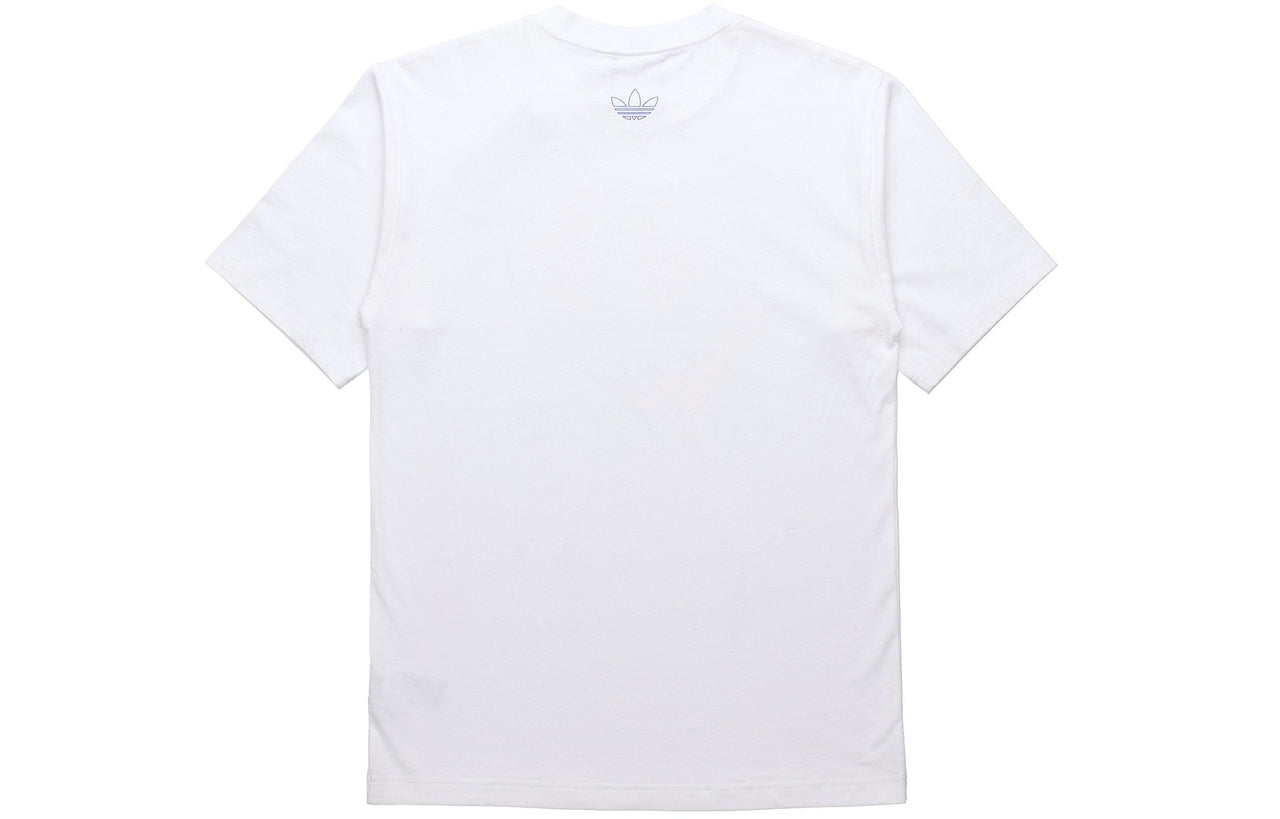 adidas originals TREFOIL ART TEE Round Neck Short Sleeve White DV3279