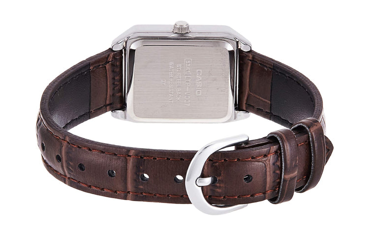 CASIO VINTAGE Series Gold Strap Small Casual Retro Literature and Art Small TANK quartz Brown Analog LTP-V007L-9B