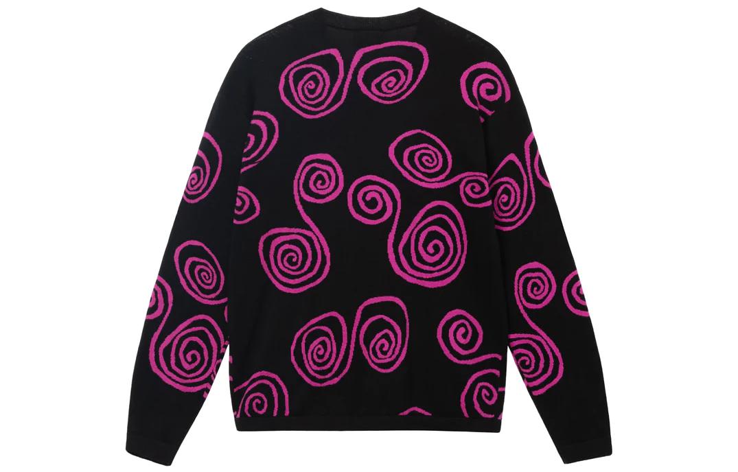 Stussy Spiral Knit Sweater 'Black Purple' 117150