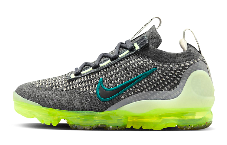 (GS) Nike Air VaporMax 2021 Flyknit 'Dark Grey Barely Volt' DB1550-009