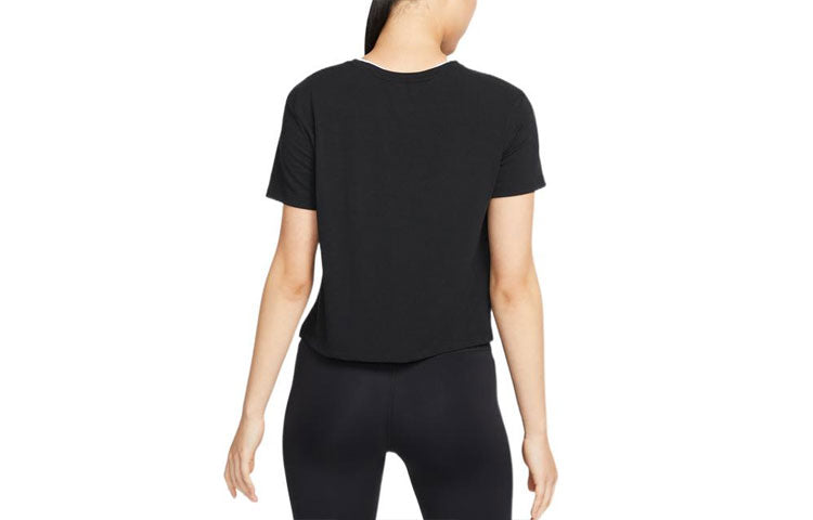 (WMNS) Nike Solid Color Round Neck Loose Short Sleeve T-shirt Black DM7026-010