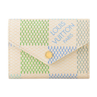 LOUIS VUITTON Victorine Damir Canvas Victoria Wallet Women's Pistachio Green