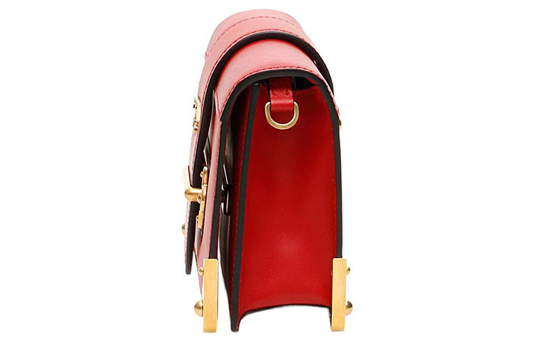 PRADA Calfskin Crossbody Bag Shoulder Bag Women's Red