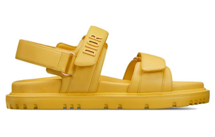 DIOR DiorAct Beach Sandals Women's Yellow