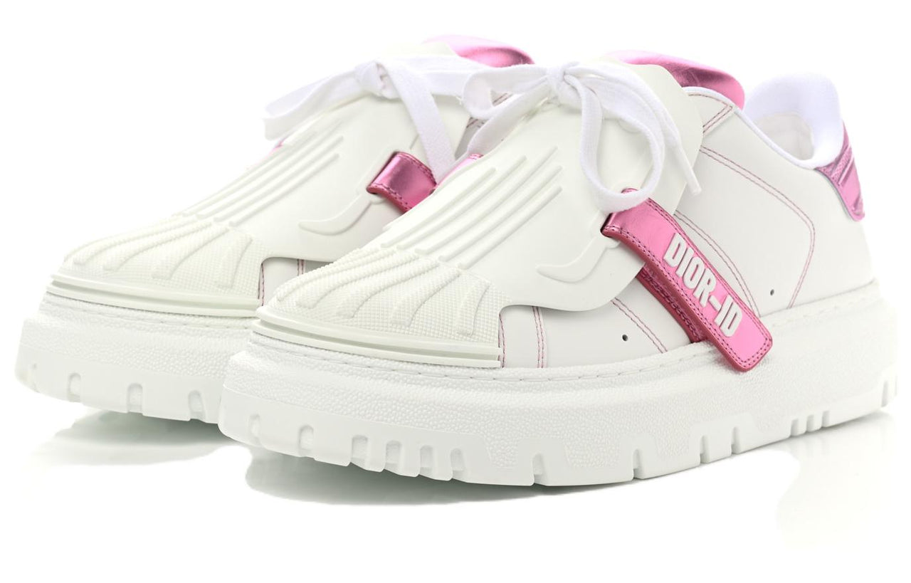 DIOR ID Shell Shoes Low Top Stylish Skateboarding Shoes Women's White Pink