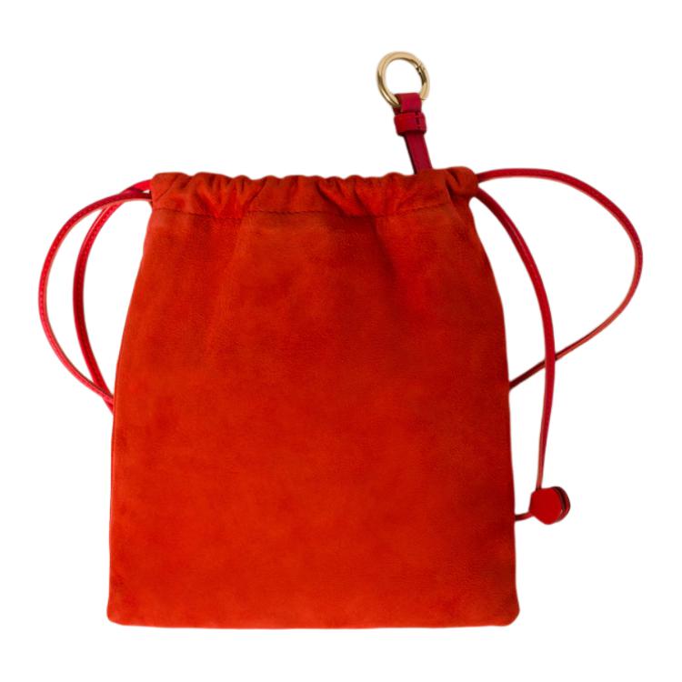 MIU MIU Suede Clutch Women's Glossy Red