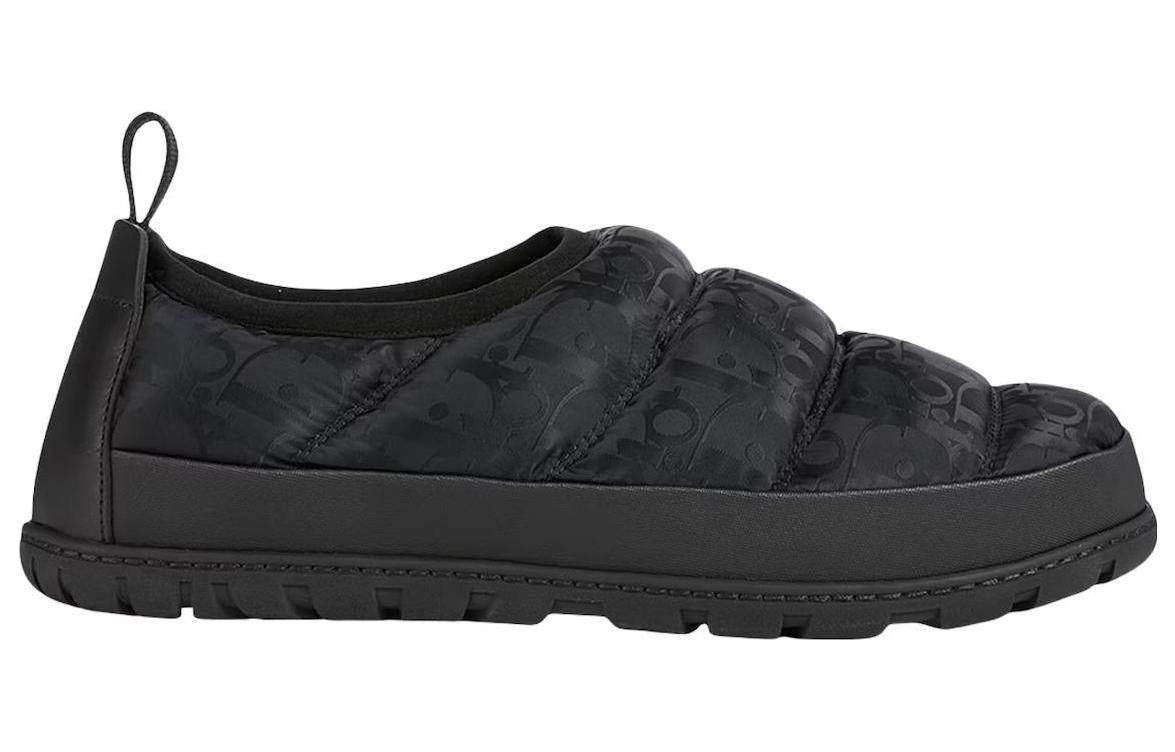 DIOR Snow Slipper Black Oblique Technical Fabric