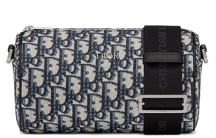 DIOR Oblique Embroidery Messenger Bag, Shoulder Bag, Crossbody Bag Men's