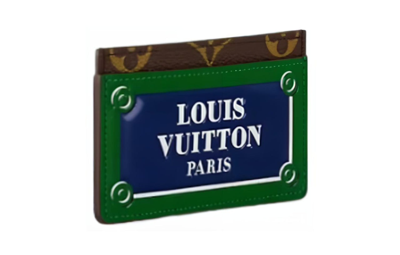 LOUIS VUITTON Card Holder Blue/Green