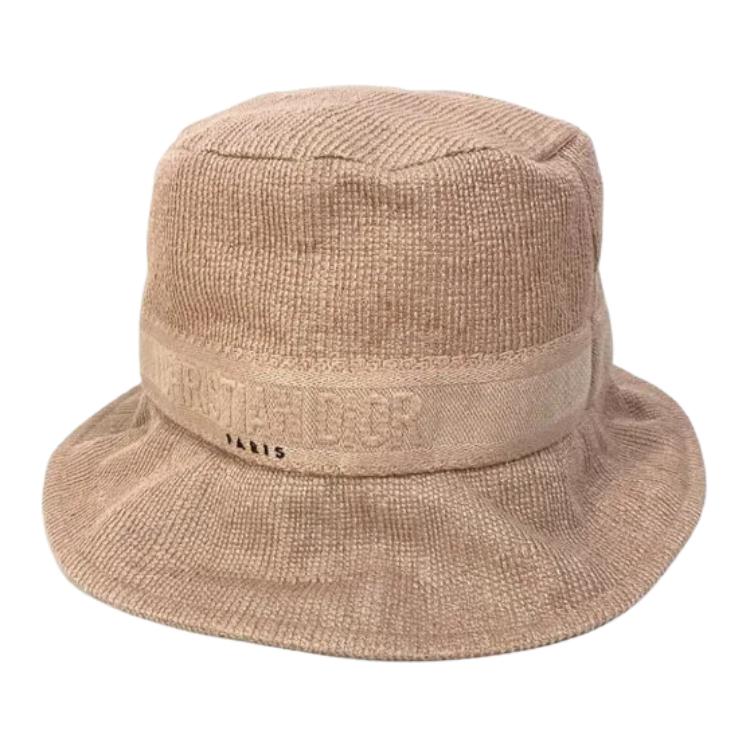 DIOR Cotton Viscose Polyester Bucket Hats Women's Brown