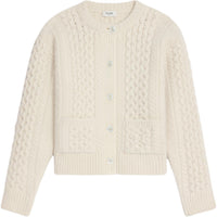 CELINE Triomphe Cardigan In Aran Wool