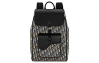DIOR Grained Calfskin Backpack Regular Men's Beige & Black