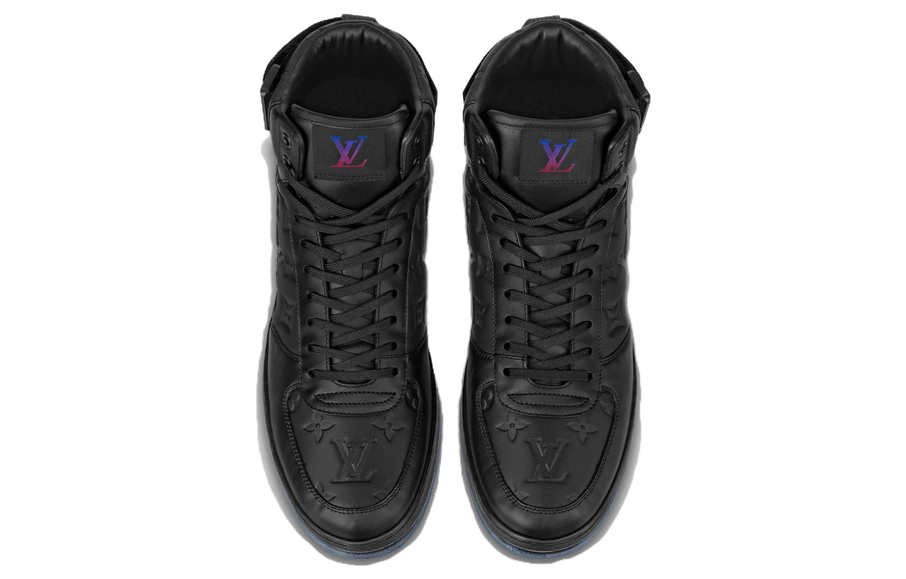 LOUIS VUITTON Rivoli Ankle Sneakers 'Black Monogram'