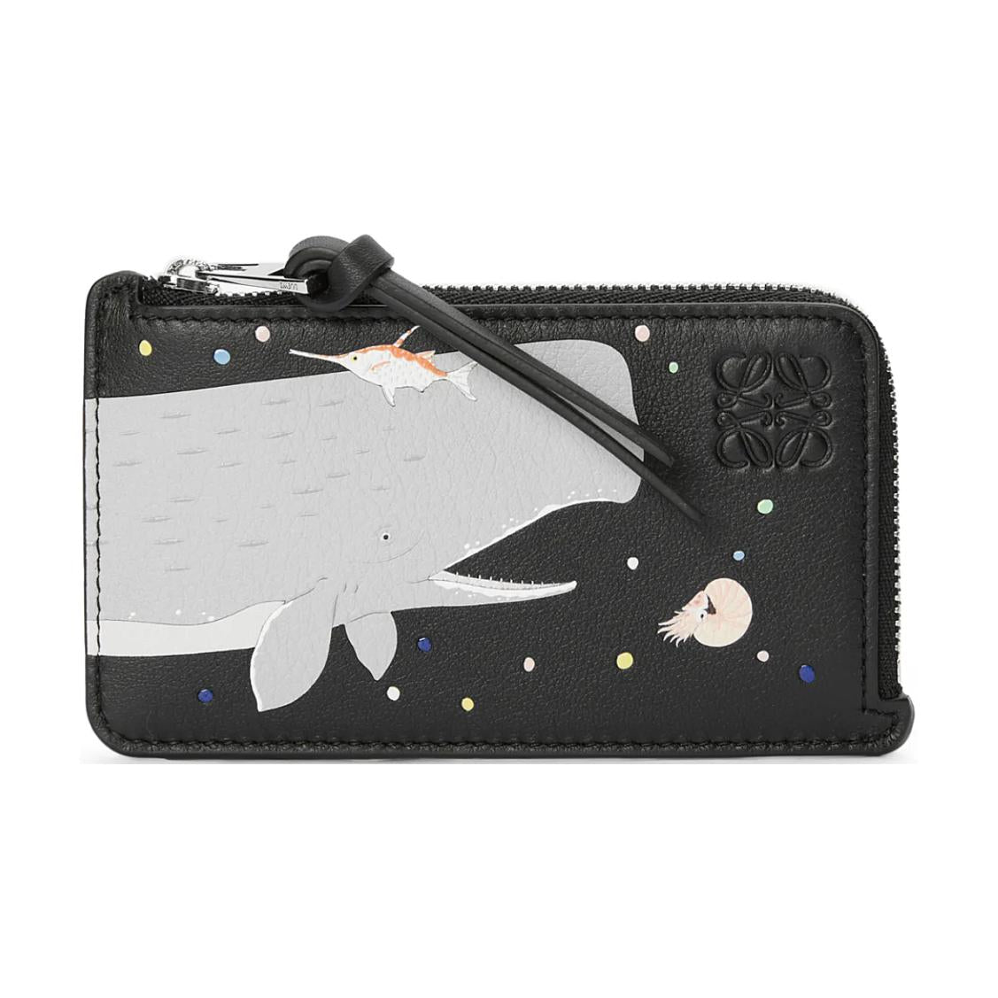 LOEWE Nappa Cow Leather Card Holder Women's Black