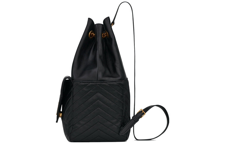 SAINT LAURENT Lambskin Backpack Regular Women's Black