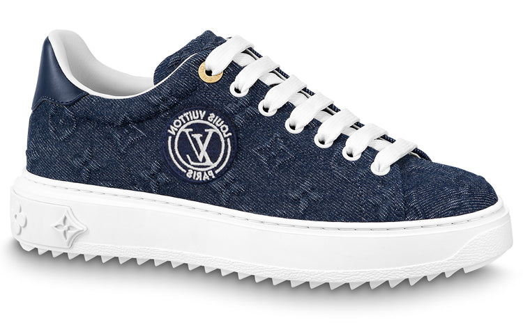 LOUIS VUITTON Time Out Sneakers 'Blue Denim Mesh' Women's