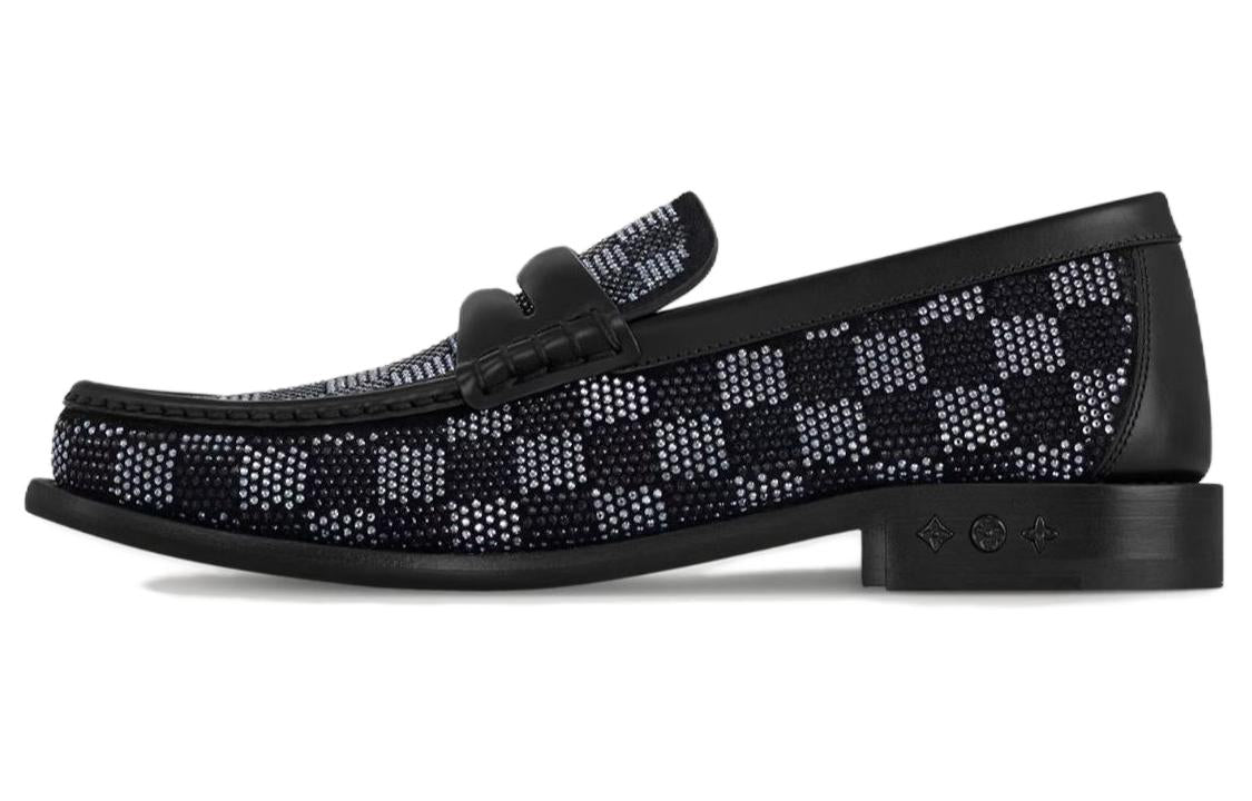 LOUIS VUITTON Louise Loafers Men's Black Silver
