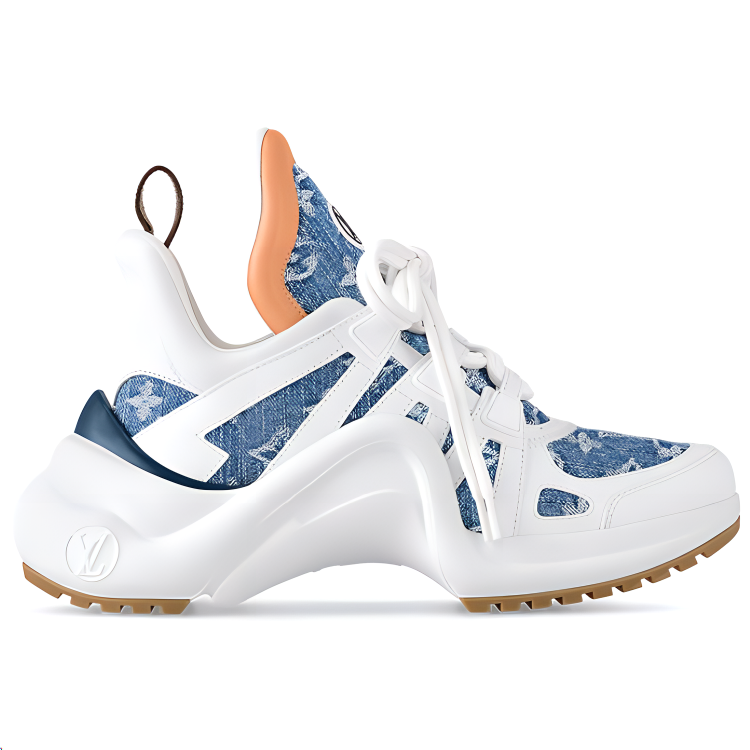 LOUIS VUITTON Archlight 1.0 Low-Top Casual Shoes Women's White Blue