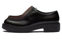 PRADA Opaque Brushed-leather Lace-up Shoes