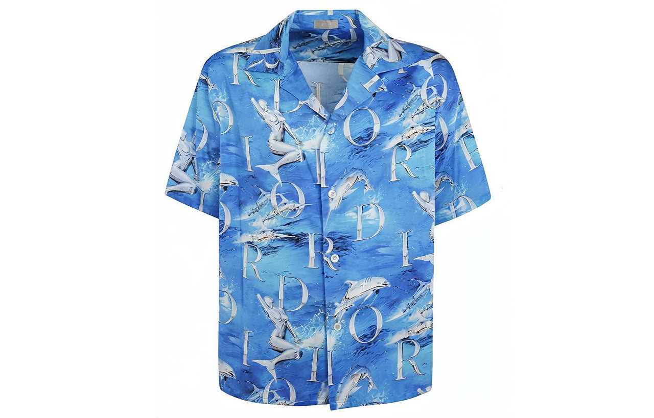 DIOR Dior Quarterly New Products Shirt Men's Blue