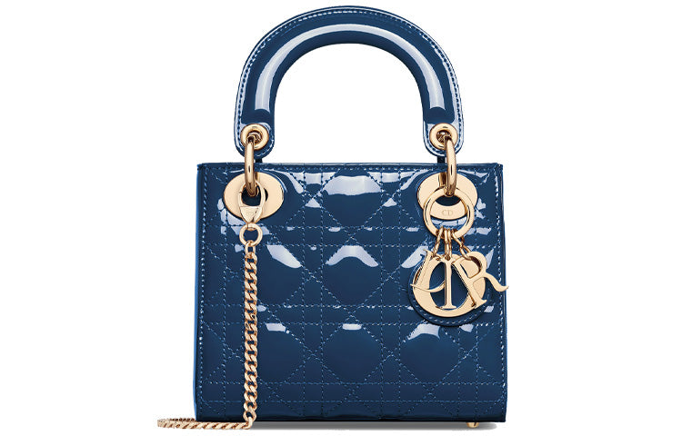 DIOR Lady Dior Calfskin Lady Dior Bag, Shoulder Bag, Crossbody Bag, Handbag Mini Women's Deep Sea Blue