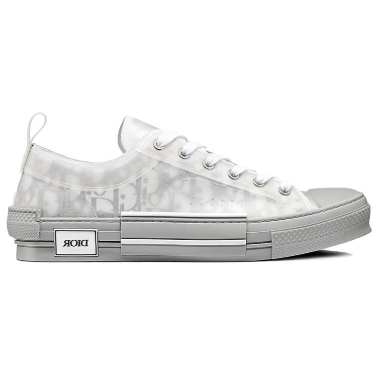 DIOR B23 Anti Slip And Wear Resistant Lightweight Low Top Canvas Shoes Men's Gray